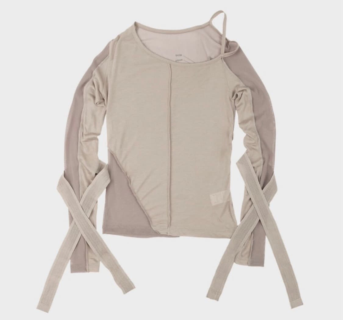 구해요) 오호스 ojos BANDAGE MESH T-SHIRT 상품이미지1