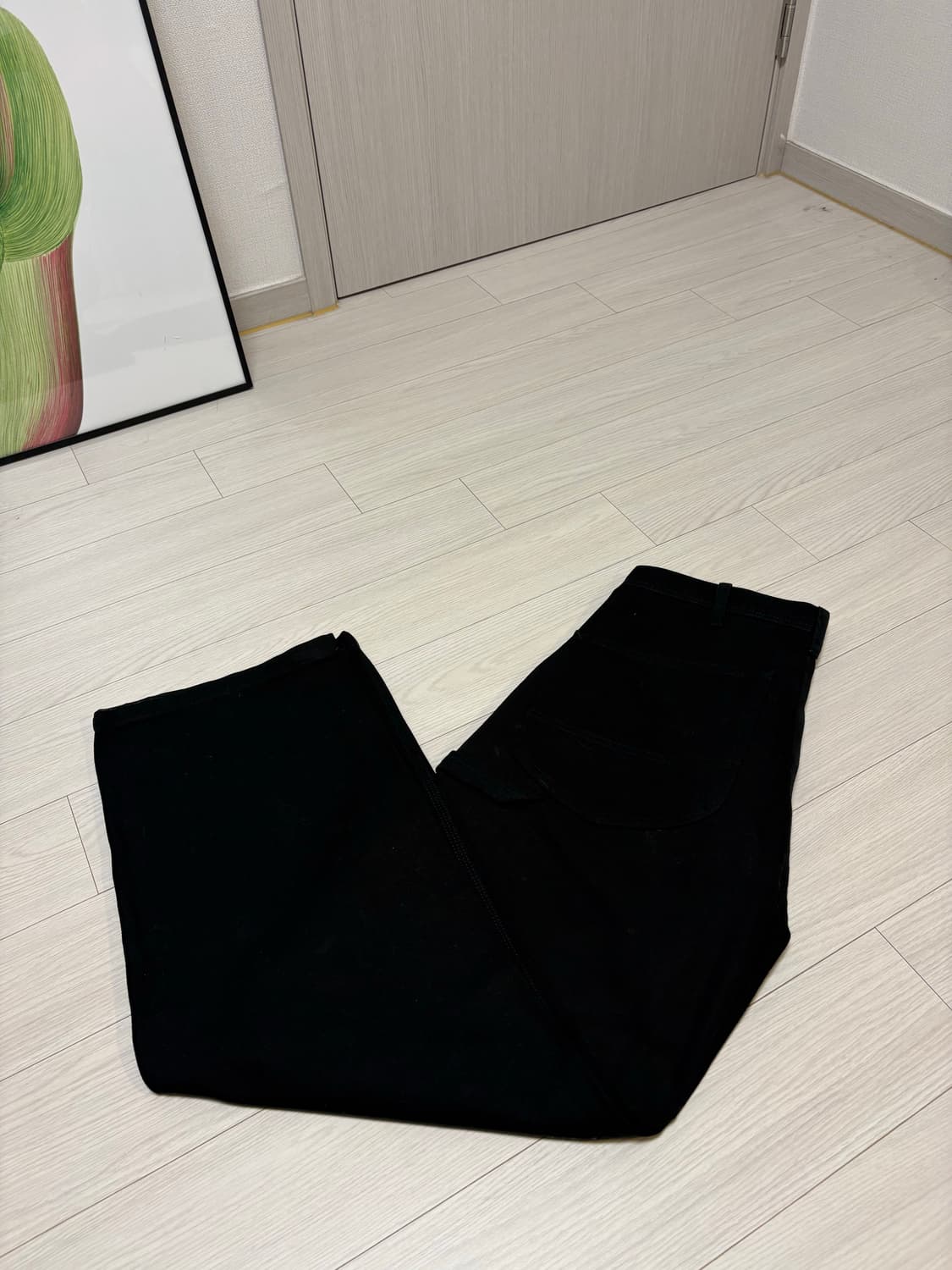 LEE 리 루즈핏 싱글니 덩가리 팬츠 블랙 데님 30인치 칼하트 상품이미지2