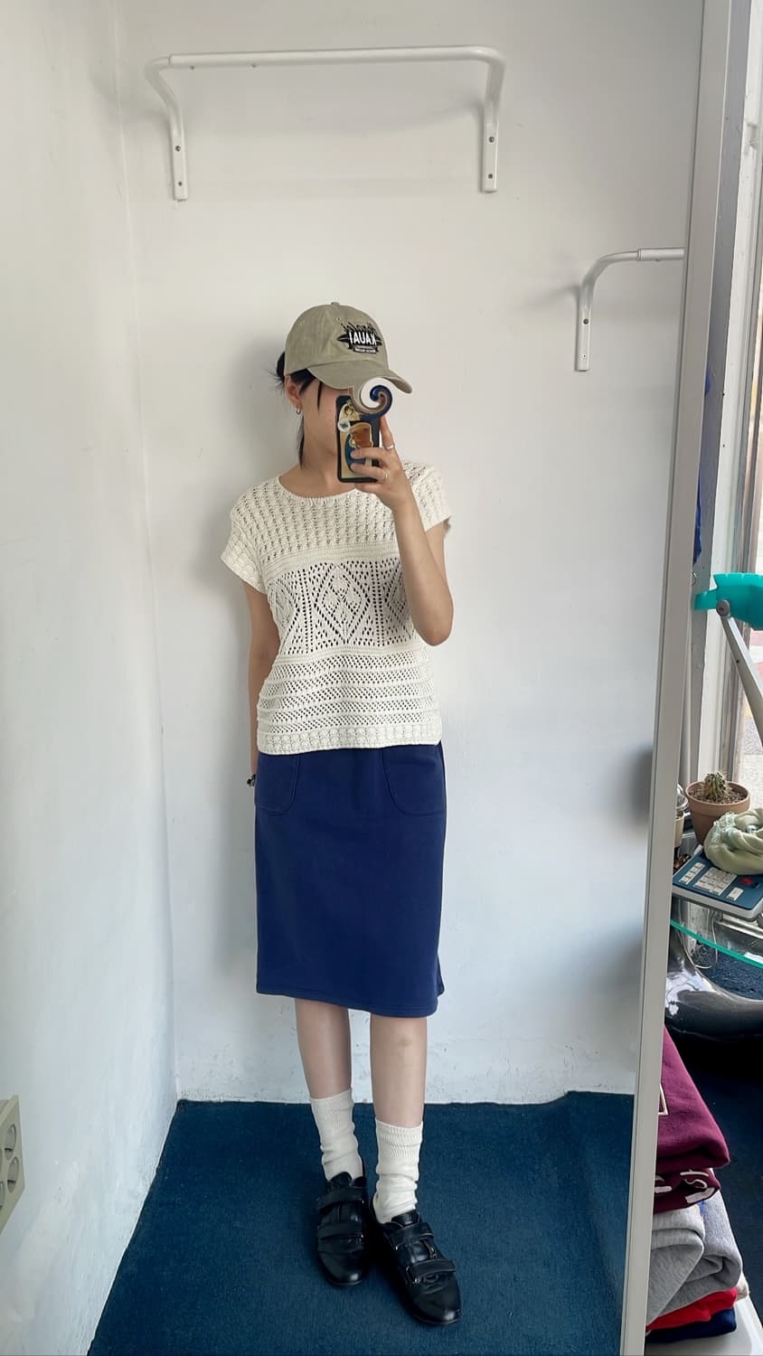 Sweat cotton mid skirt 상품이미지9