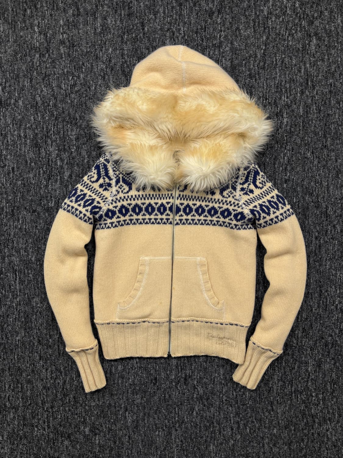 폴로 진스 노르딕 퍼 니트 후드집업 상품이미지3