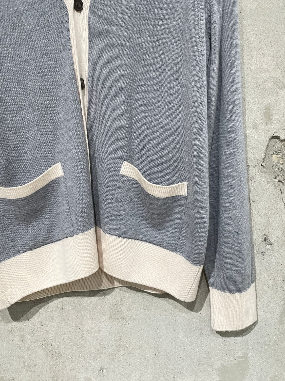 메종 키츠네 멜란지 그레이 폭스 패치 패널 가디건 상품이미지5