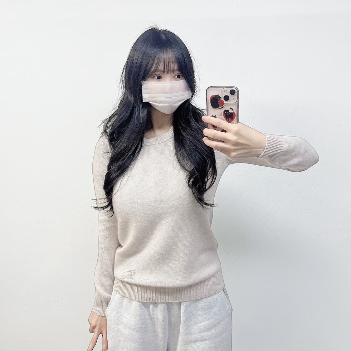 버버리 Burberry 캐시미어 니트 라일락 상품이미지1