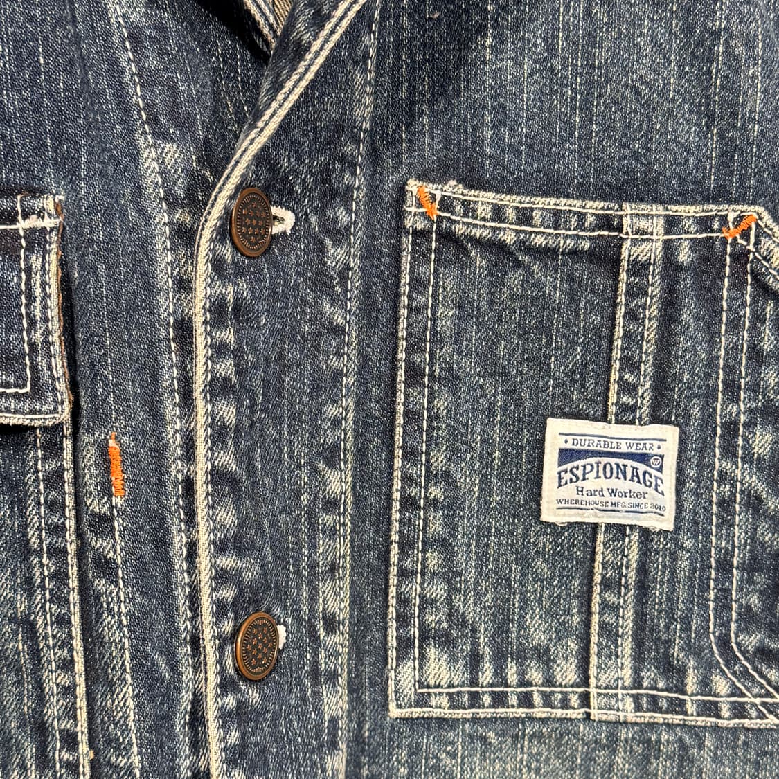 에스피오나지 데님 워크 자켓 M 커버올 상품이미지2