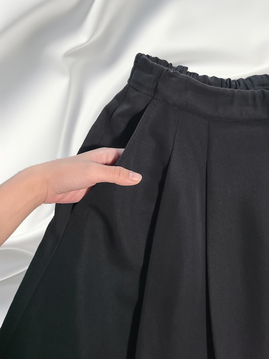 GLOBAL WORK 블랙 플레어 롱 스커트 (L사이즈) 상품이미지2