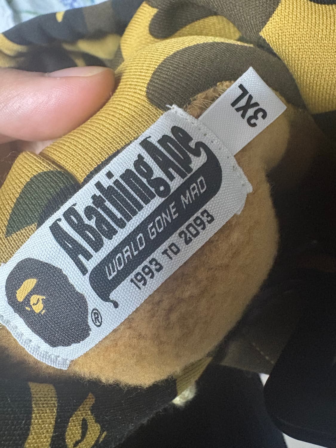 베이프 황계 카모 컬리지 후드 3xl 상품이미지3