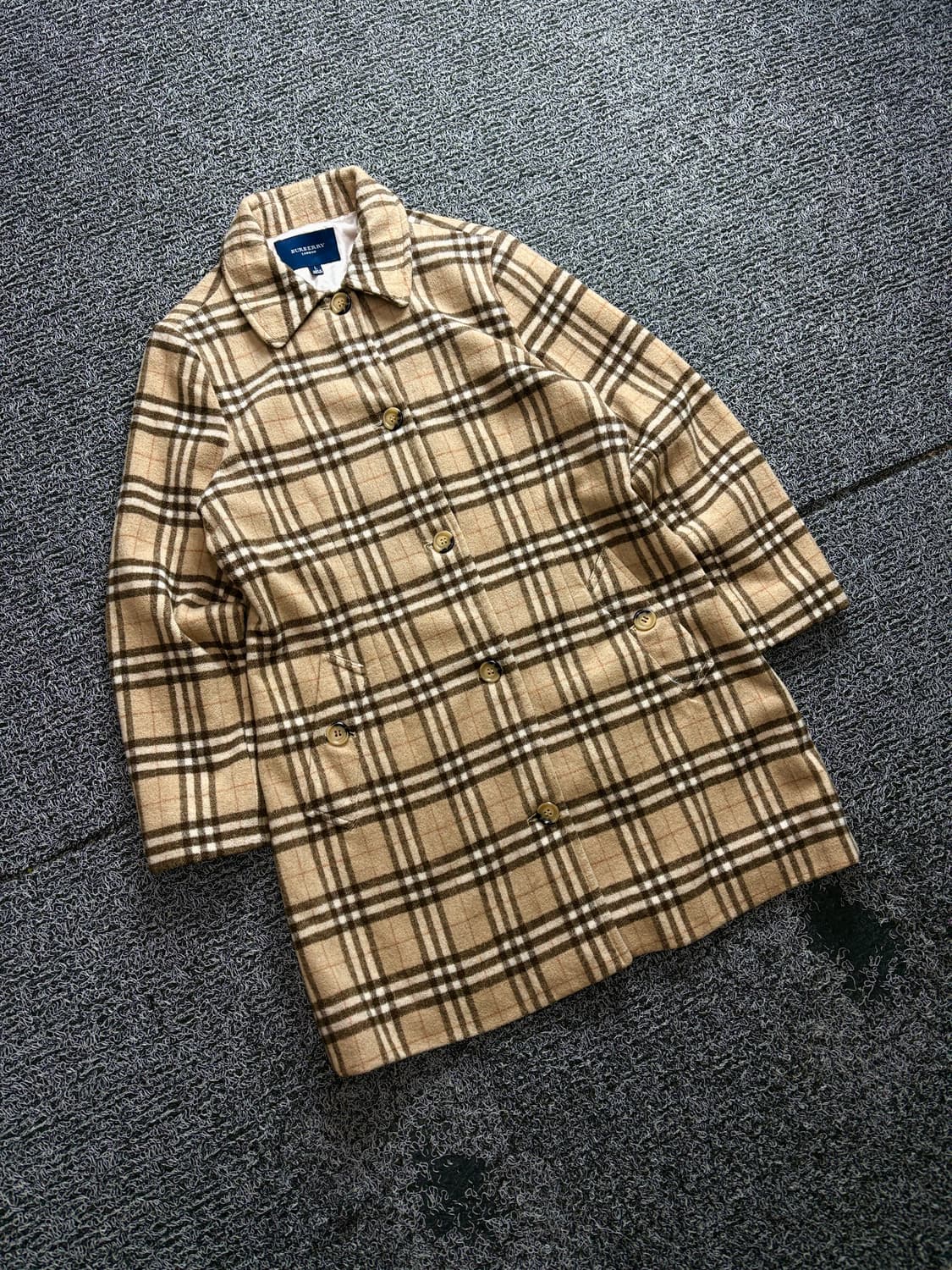 버버리 노바체크 울 싱글 코트 3043 상품이미지1