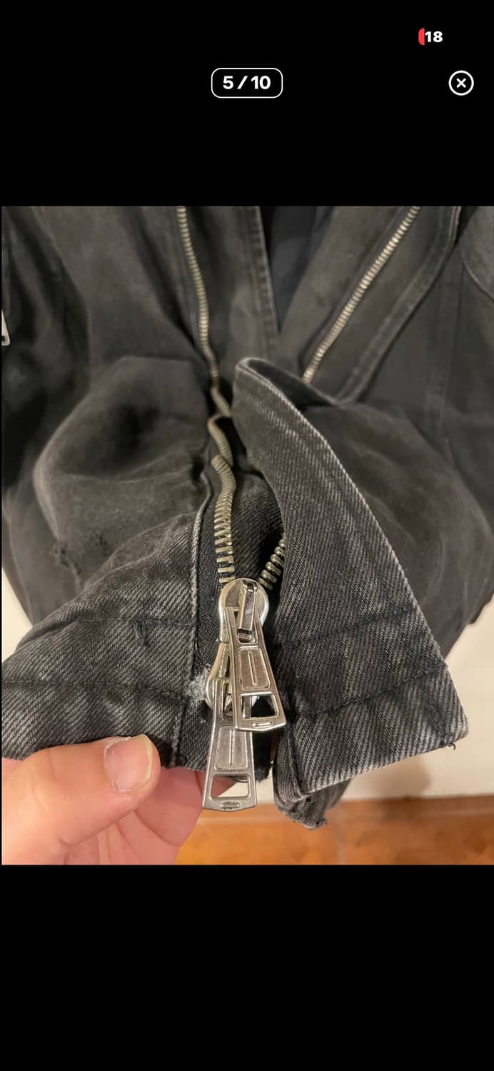 다이어트부처슬림스킨 레더 하이넥 자켓 상품이미지5