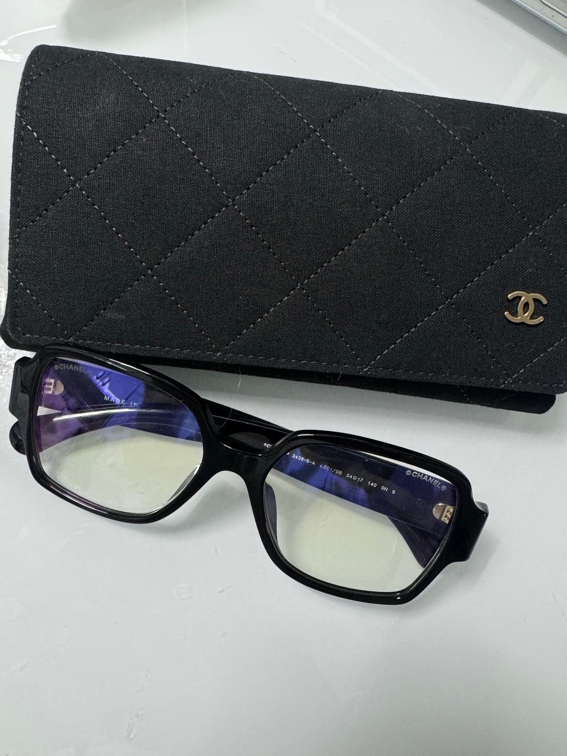 샤넬 블루라이트 스퀘어 하트 안경 상품이미지1