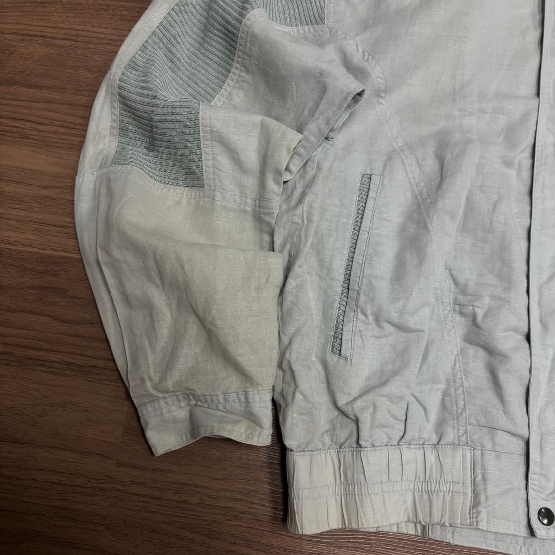 100 나이키 90s 삼나스포츠 린넨 블루종 자켓 상품이미지3