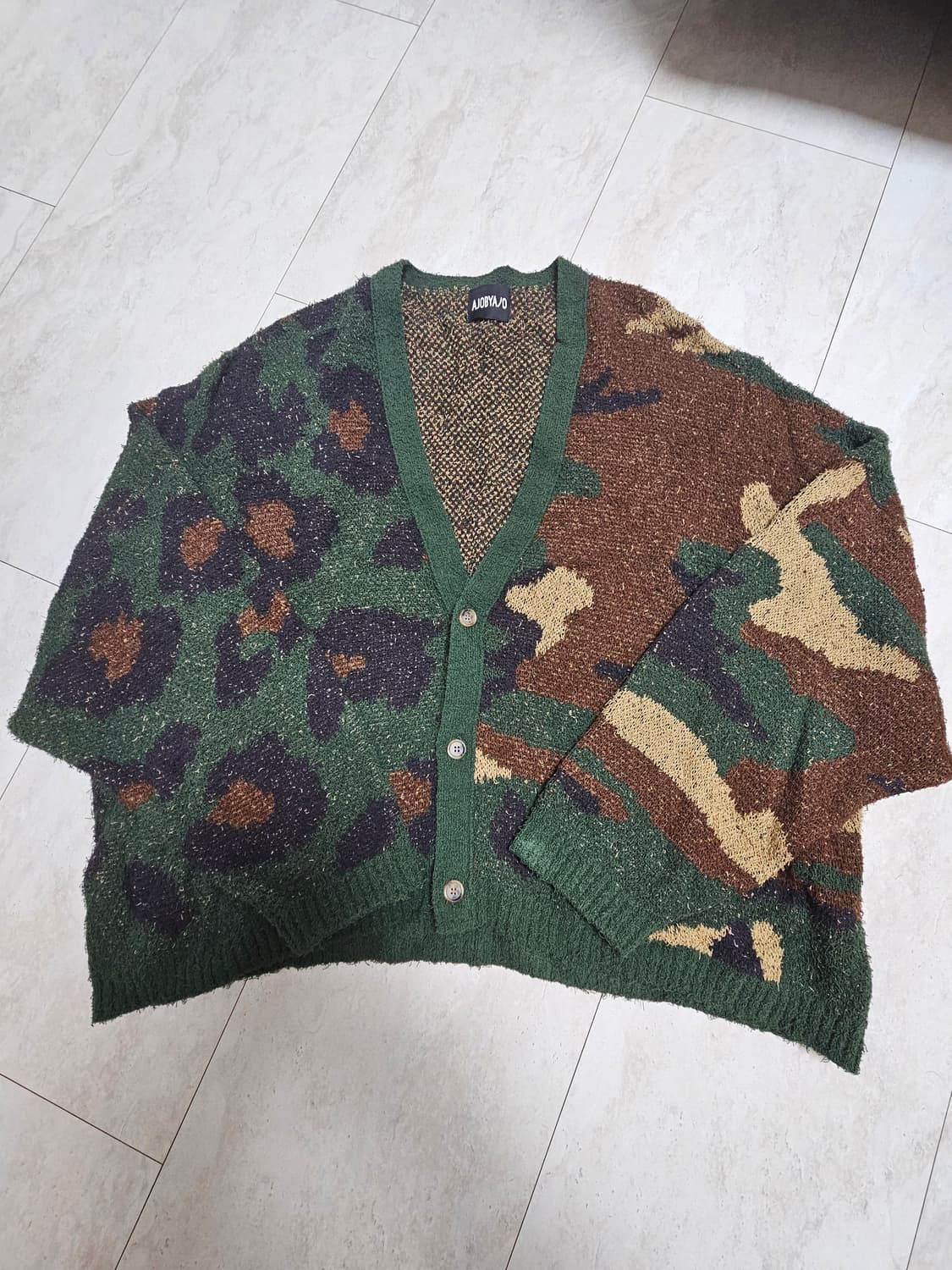 최종가 아조바이아조 레오파드 카모 가디건 상품이미지2