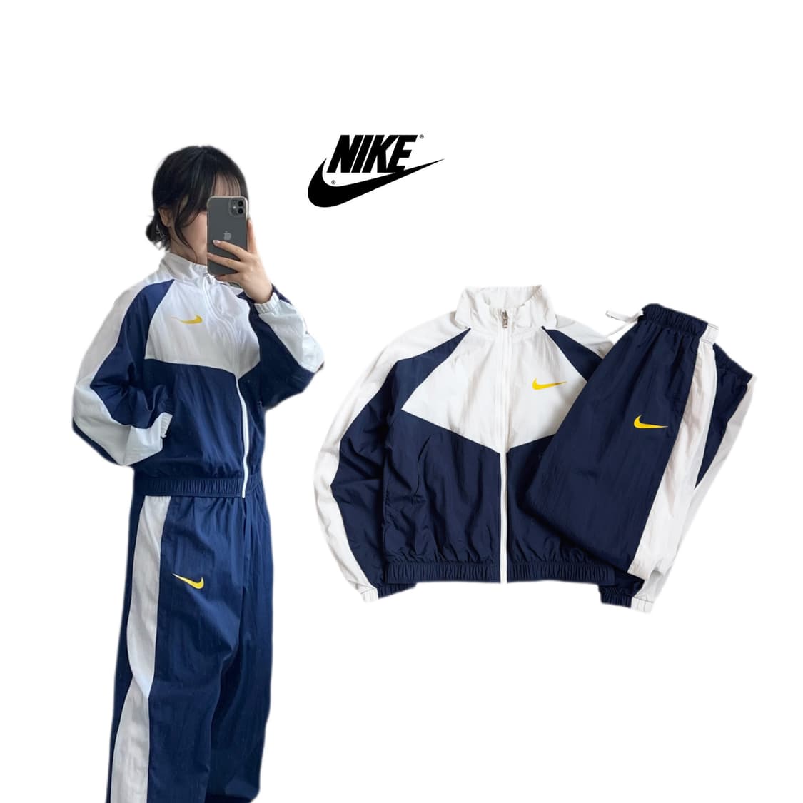나이키 신형 빅스우시 크롭 트랙팬츠 바람막이 셋업 세트 상품이미지1