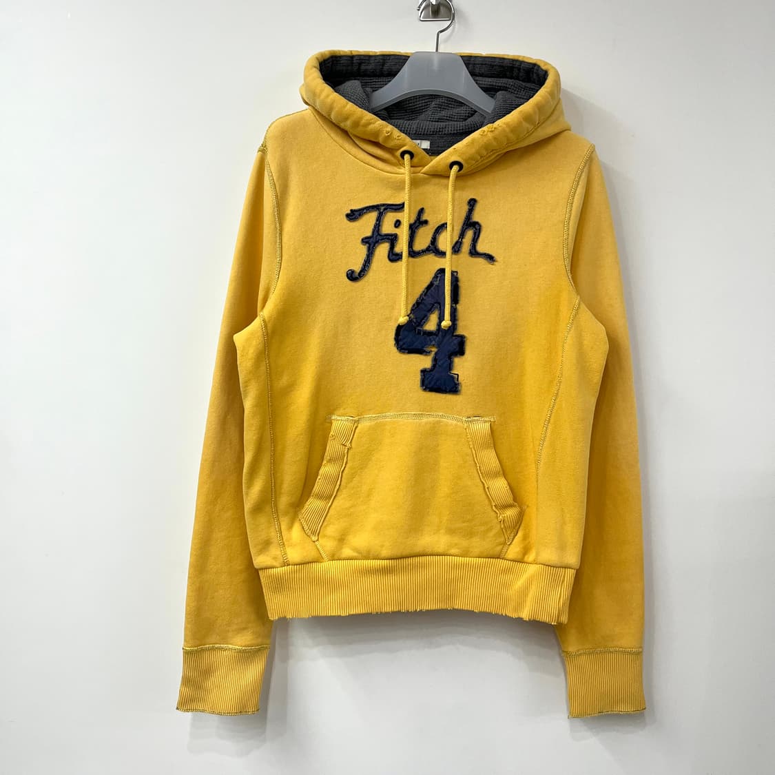 아베크롬비 자수로고 옐로우 후드티 상품이미지2