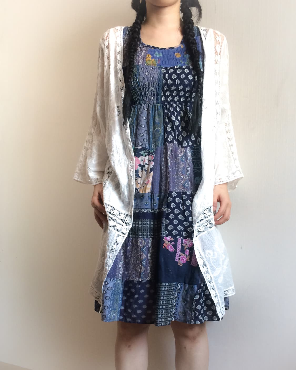 Ethnic mood open long cardigan 상품이미지6