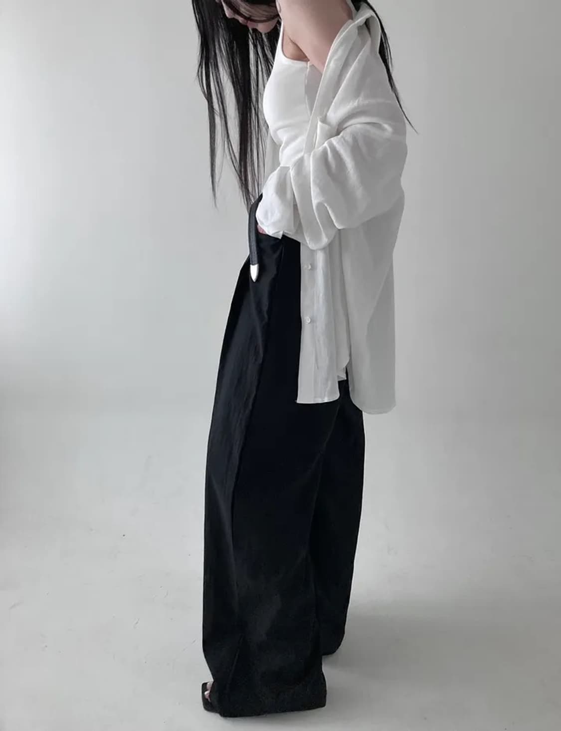 여름슬랙스 블랙 상품이미지2