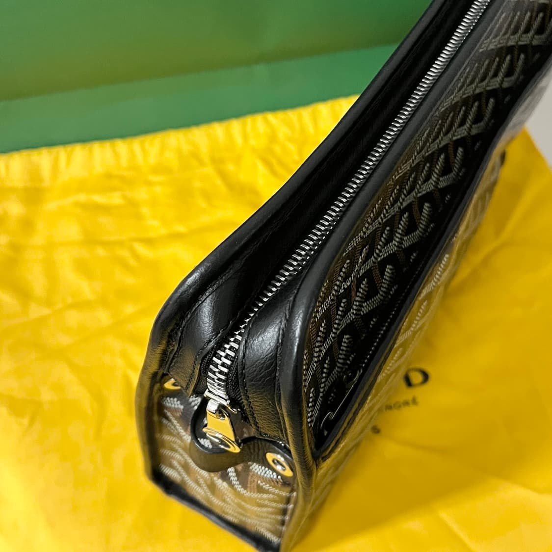 [S급/정품] 고야드 쥬방스 GM 블랙 클러치백 파우치 상품이미지7