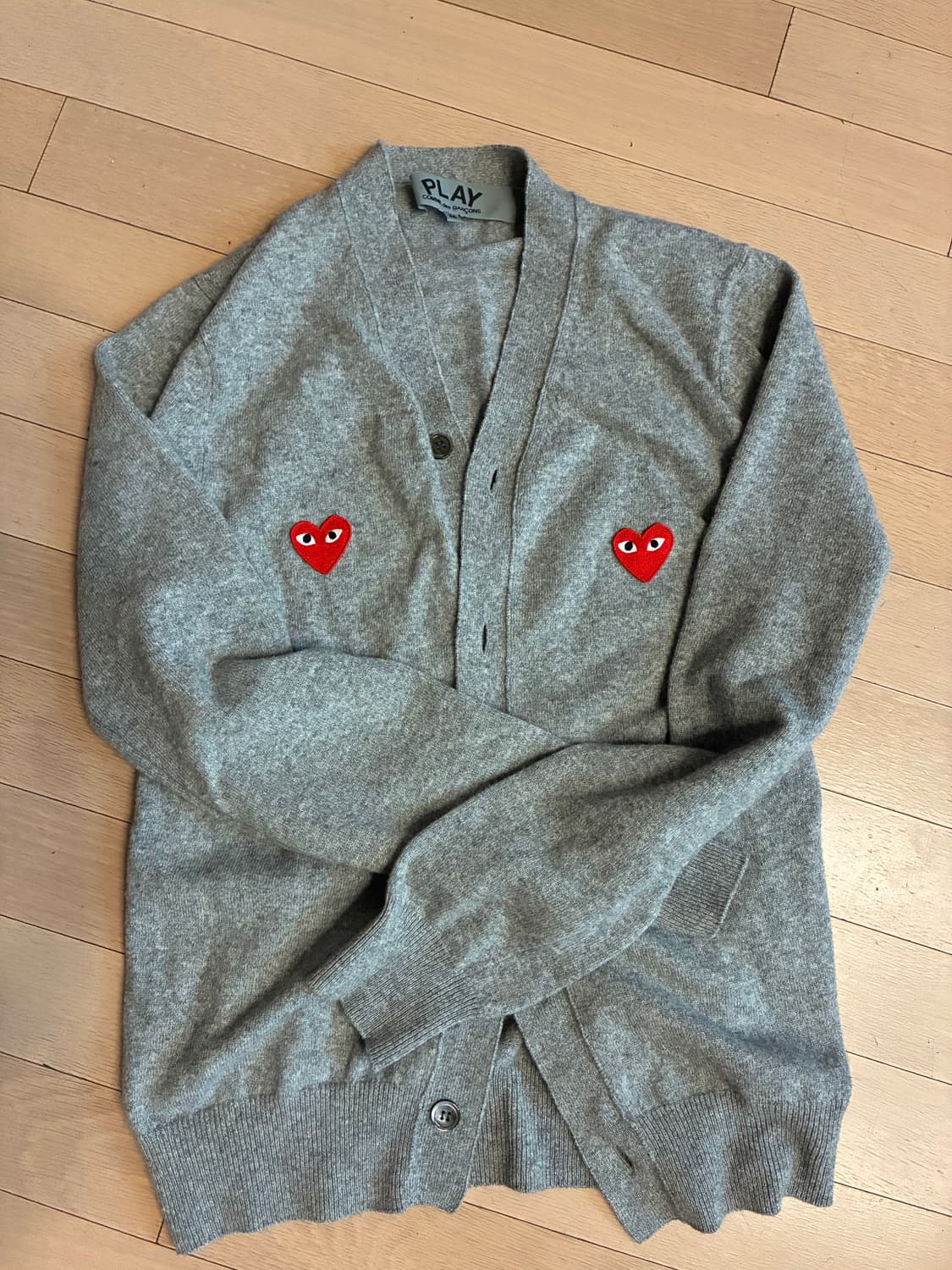 꼼데가르송 더블하트 가디건  상품이미지1