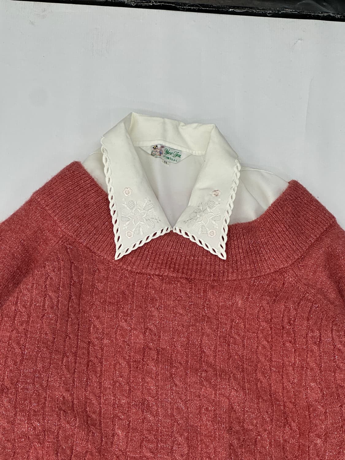 🍓하구미의 니트 코디세트🍓블라우스 러블리 그런지 에스닉 히피 일본 상품이미지3