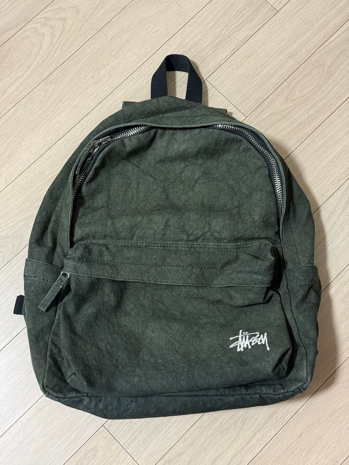 스투시 캔버스 백팩 워시드 블랙 상품이미지1