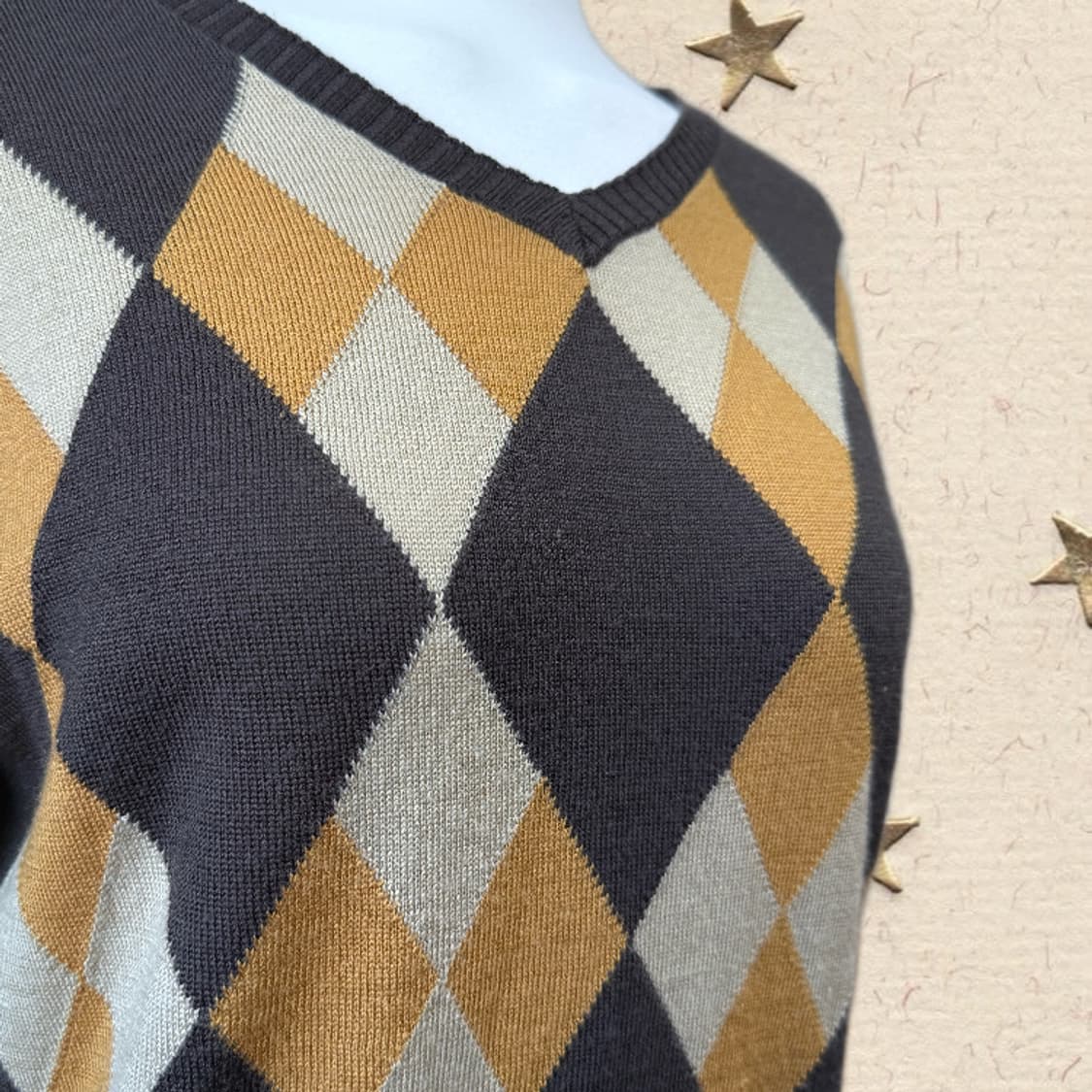 Decoy Collection England 초코바나나 아가일 니트 상품이미지4