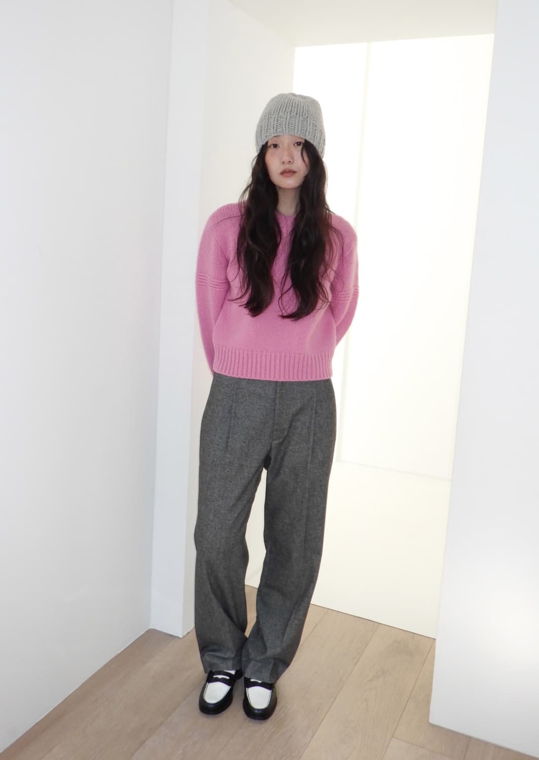 포니테일 베로나 해링본 슬랙스 상품이미지2