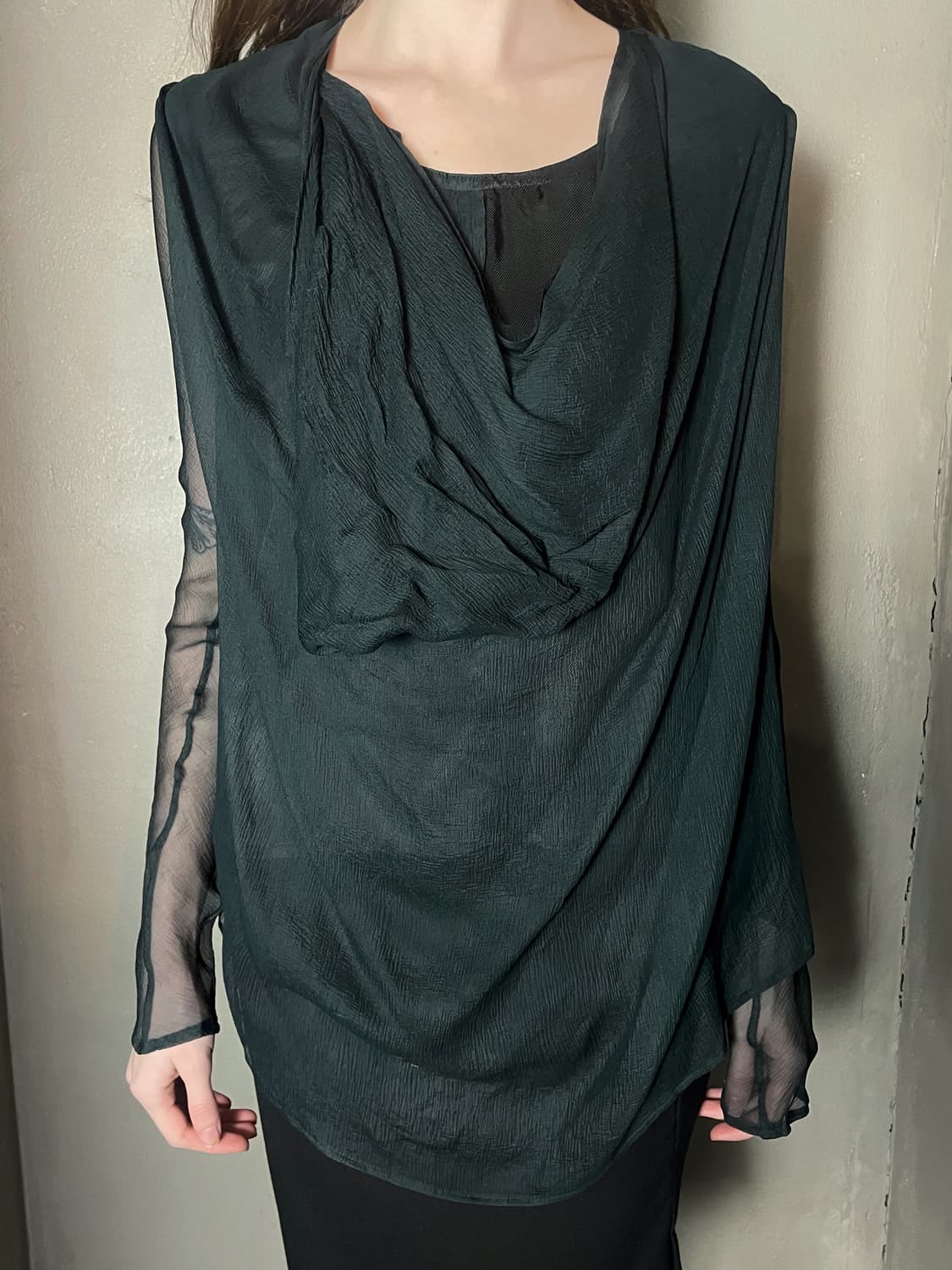 하이더 아커만 실크 드레이프 탑 상품이미지2