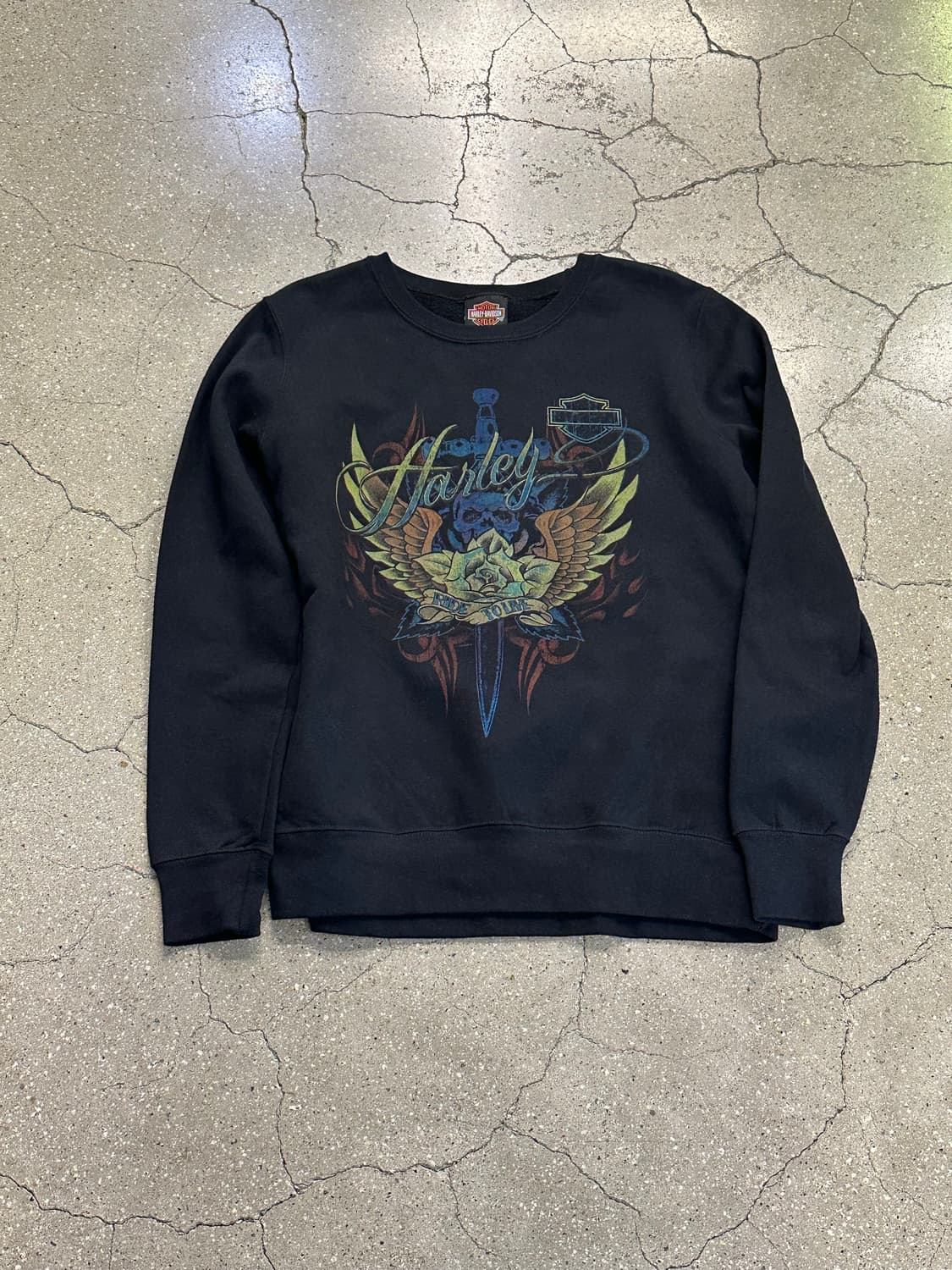 할리데이비슨 블랙 맨투맨 상품이미지3