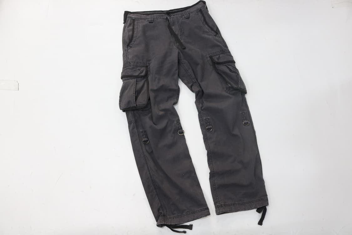 빈티지 차콜 그레이 멀티 포켓 카고 팬츠 상품이미지4
