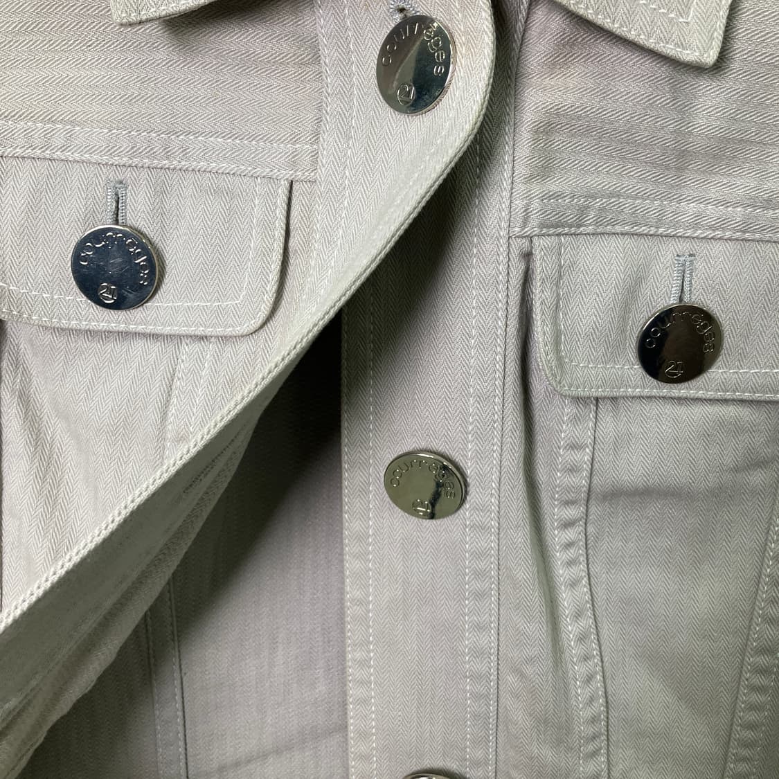 꾸레쥬 21 아이보리 데님 숏 자켓 트러커 상품이미지3