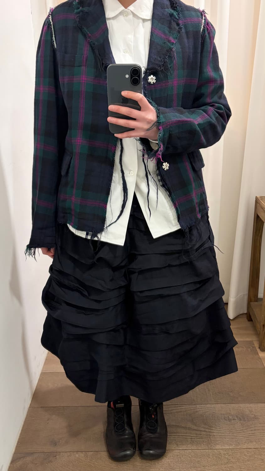 Check Closing Detail Distressed Jacket 상품이미지10