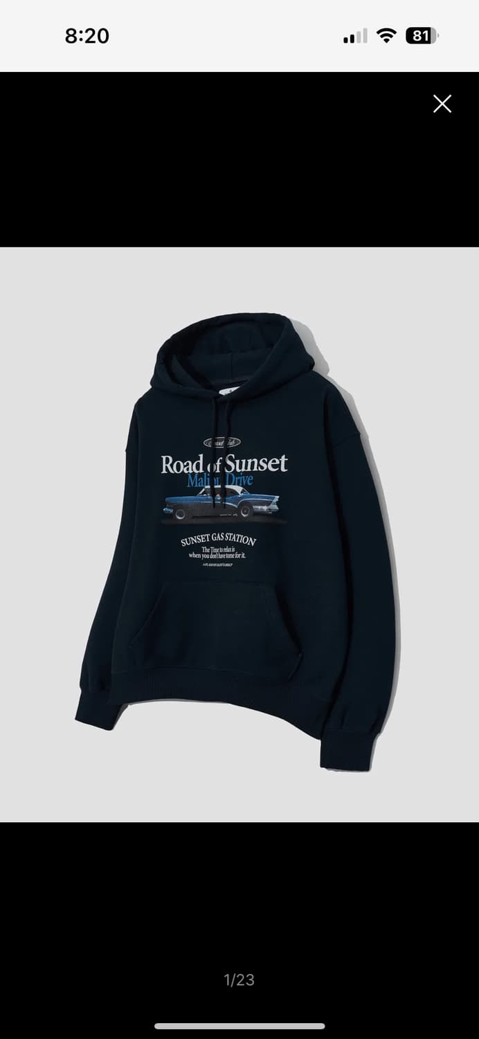 OURSCOPE Road Of Sunset Hoodie (Navy) 상품이미지1