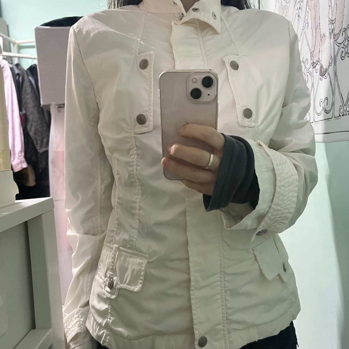 vtg 아이보리 바람막이 상품이미지2