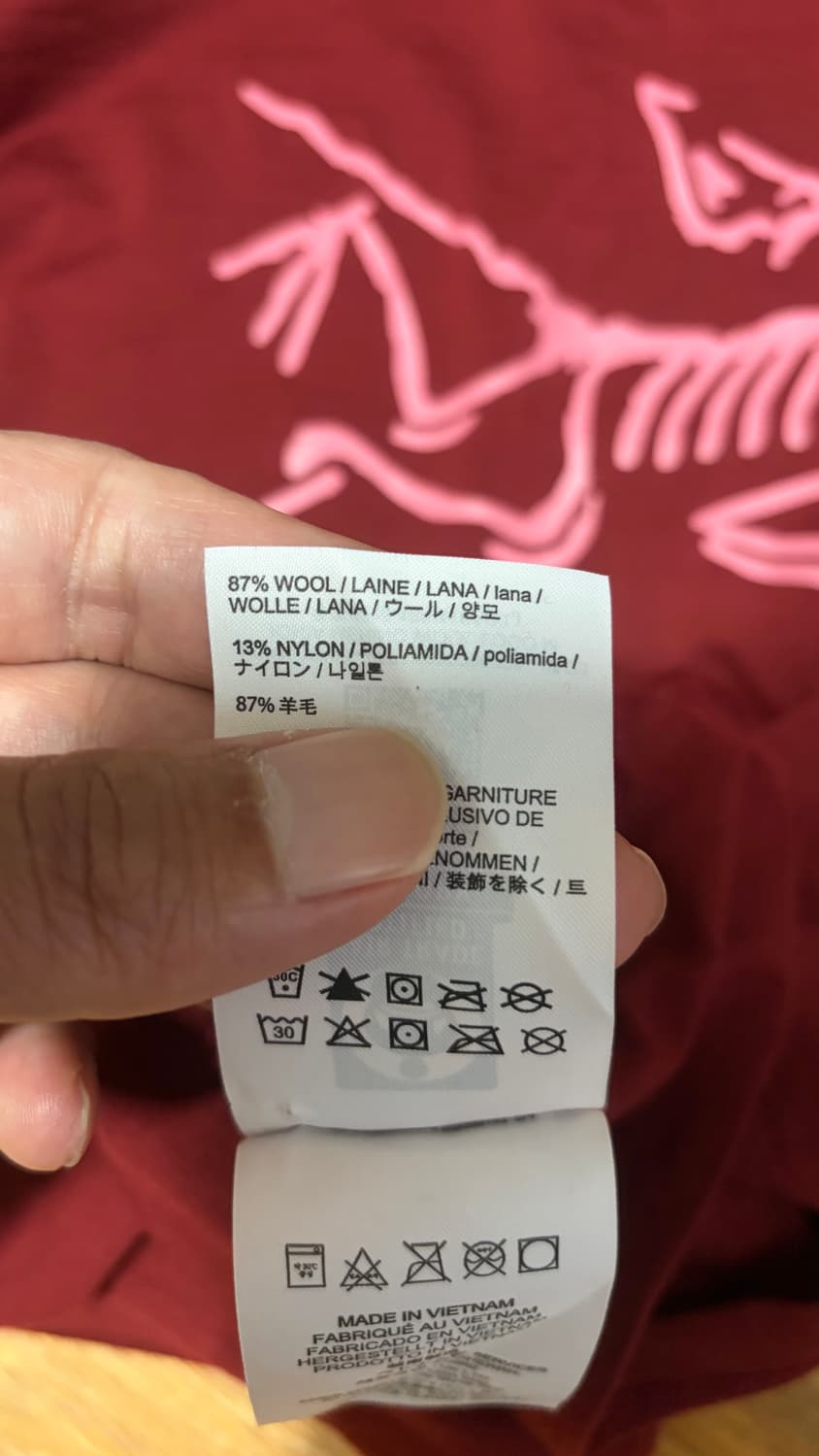 아크테릭스 울반팔 티셔츠 XL 버건디 상품이미지6