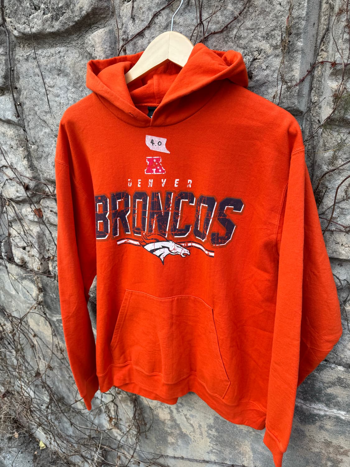 NFL denver 빈티지 프린팅 후디 후드티 L 상품이미지3