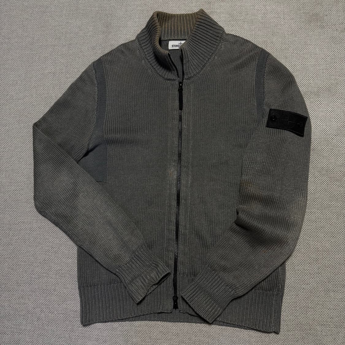 스톤아일랜드 블랙와팬 니트 집업 (정품) 상품이미지1
