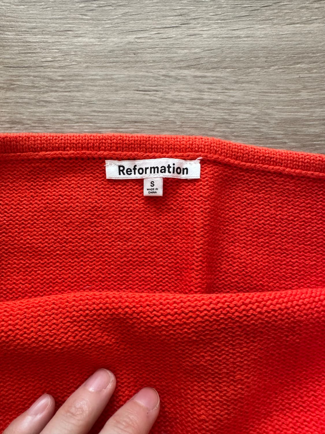 Reformation 리포메이션 엘리사 코튼 니트 튜브탑 레드 S 상품이미지4