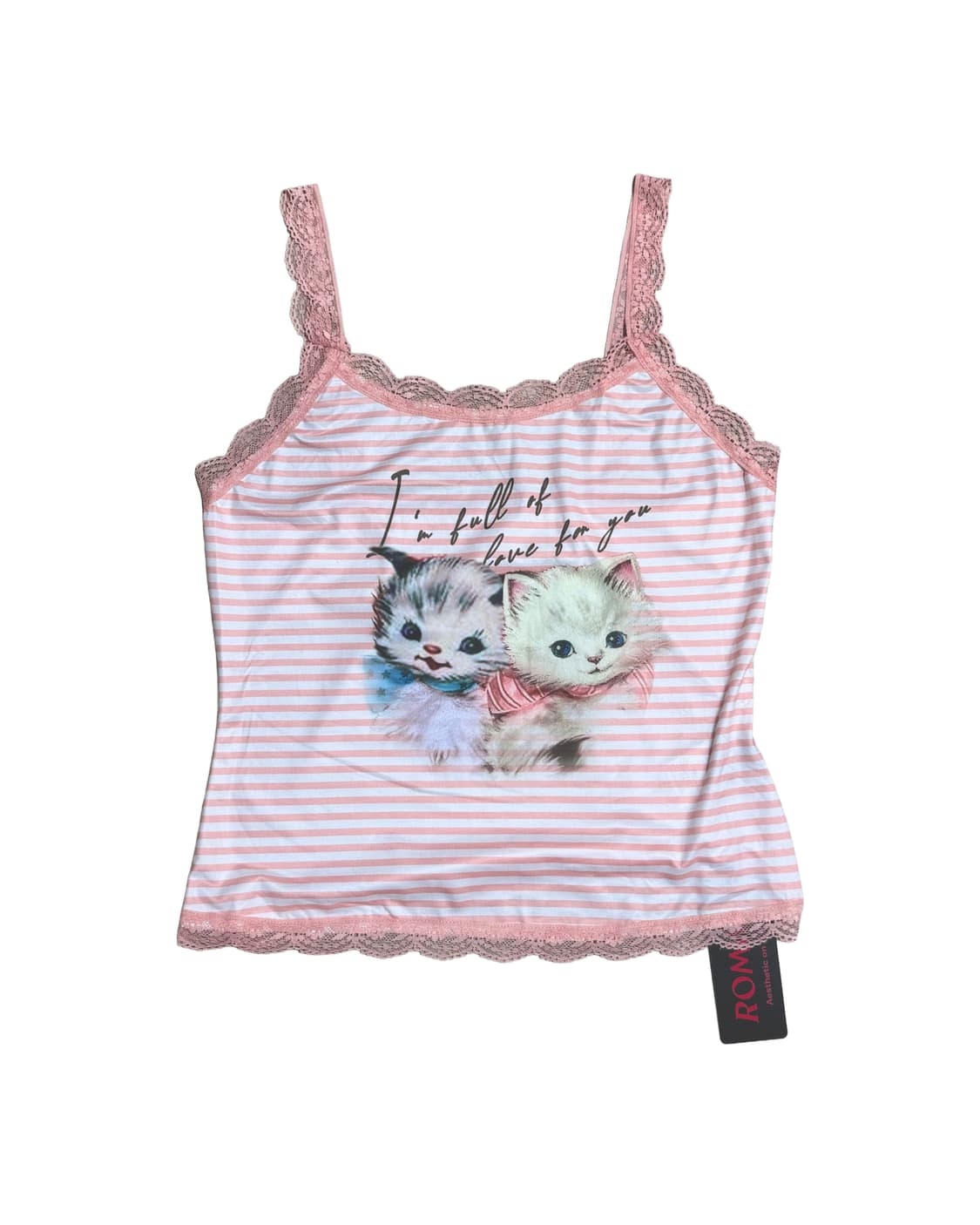 ROMWE y2k kitty lace sleeveless  상품이미지1