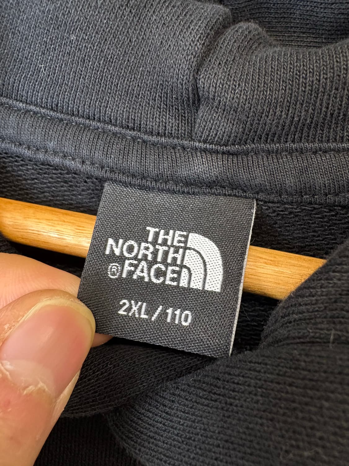 노스페이스 빅 스퀘어 로고 블랙 후드티 상품이미지6