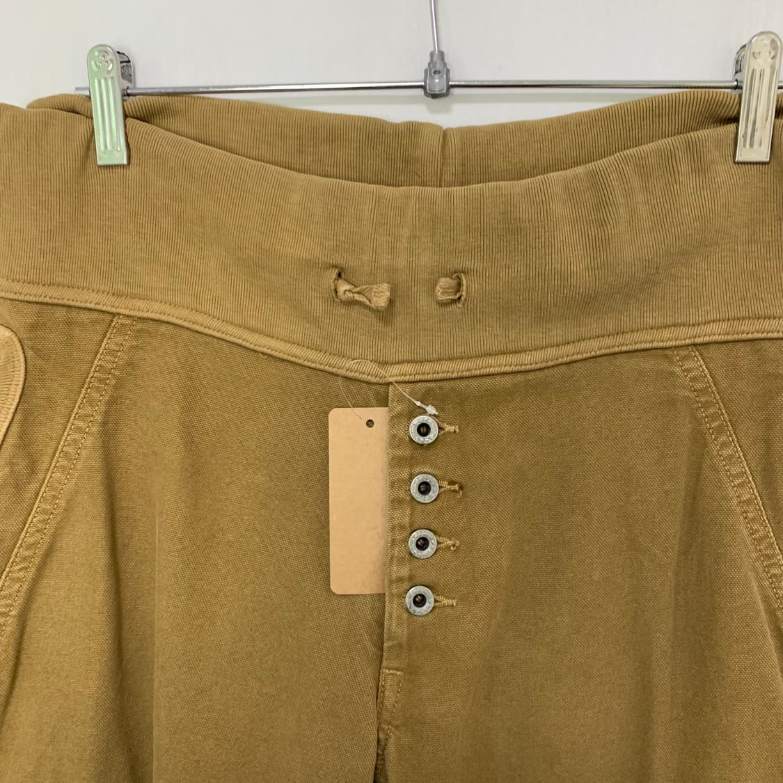 캐피탈 빈티지 와이드 스트레이트 밴딩 코튼팬츠 남녀공용 브라운 일자바지 상품이미지5