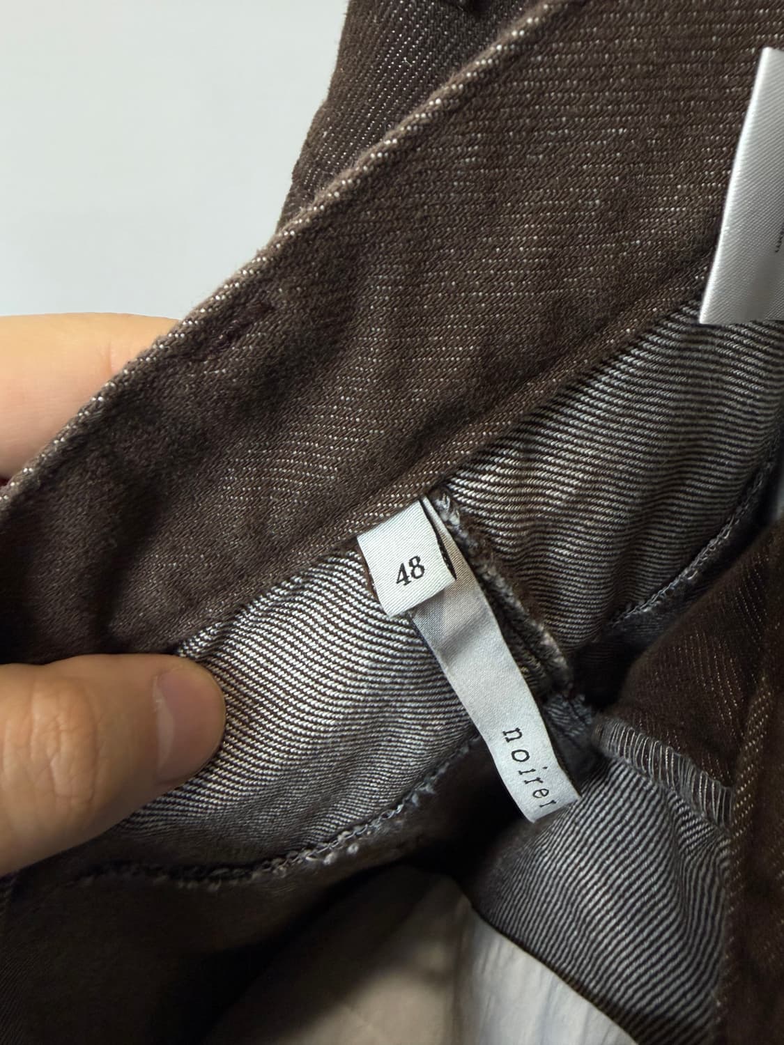 (48) Noirer 노이어 브라운 턱 코튼 팬츠 상품이미지5