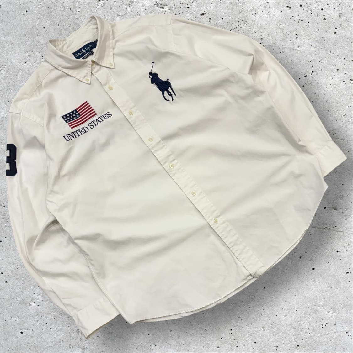 [2XL] 폴로 랄프로렌 US 성조기 셔츠 화이트 C92 상품이미지1