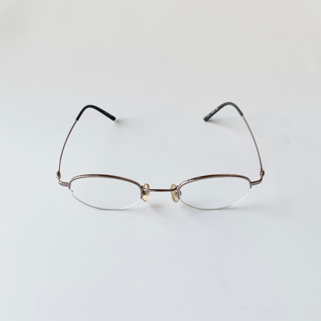 758 데드스탁 반무테 골드 라운드 오벌 빈티지안경 상품이미지2