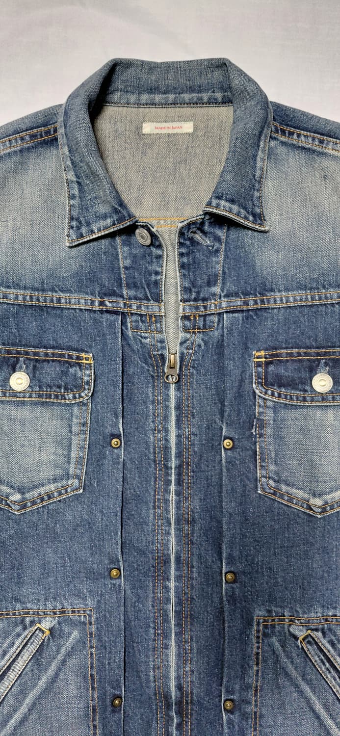 ETERNAL (비중창고공방) 지퍼 데님 워크 자켓 L (무료배송) 상품이미지1