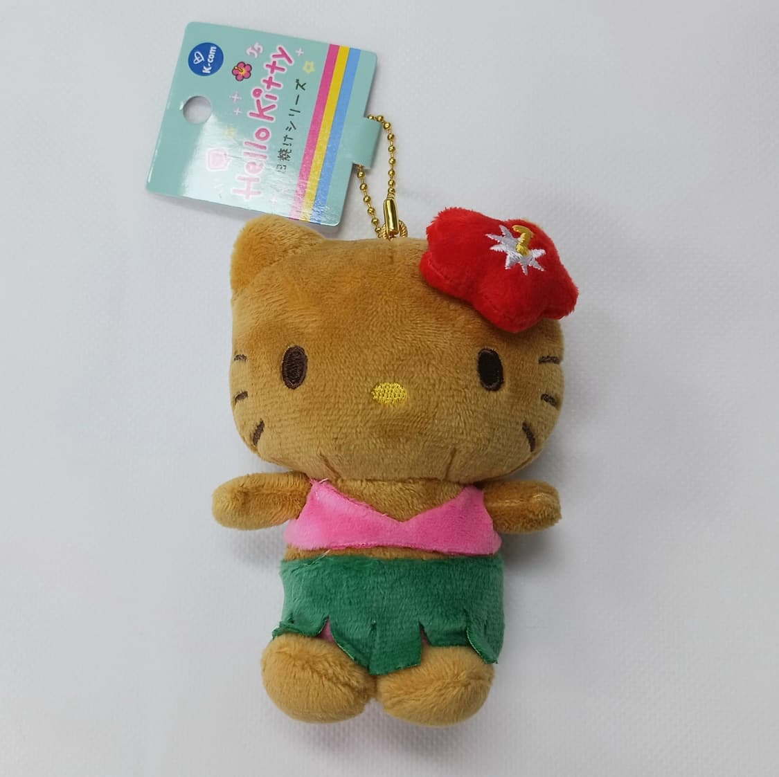 산리오 헬로 키티 키링 태닝키티 볼체인 마스코트 히비스커스 상품이미지1