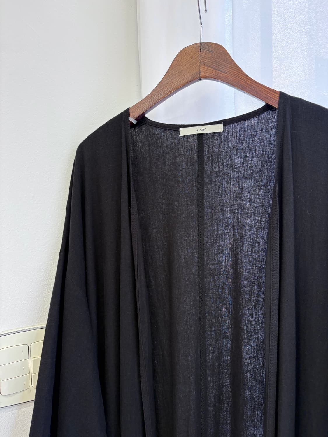 e.r.g* 블랙 린넨 블랙 로브 JPN 상품이미지2