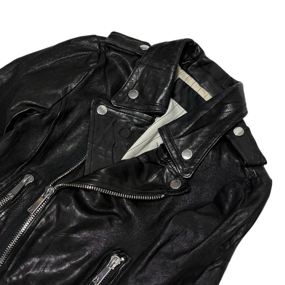 Murua lamb skin crop rider jacket 상품이미지3