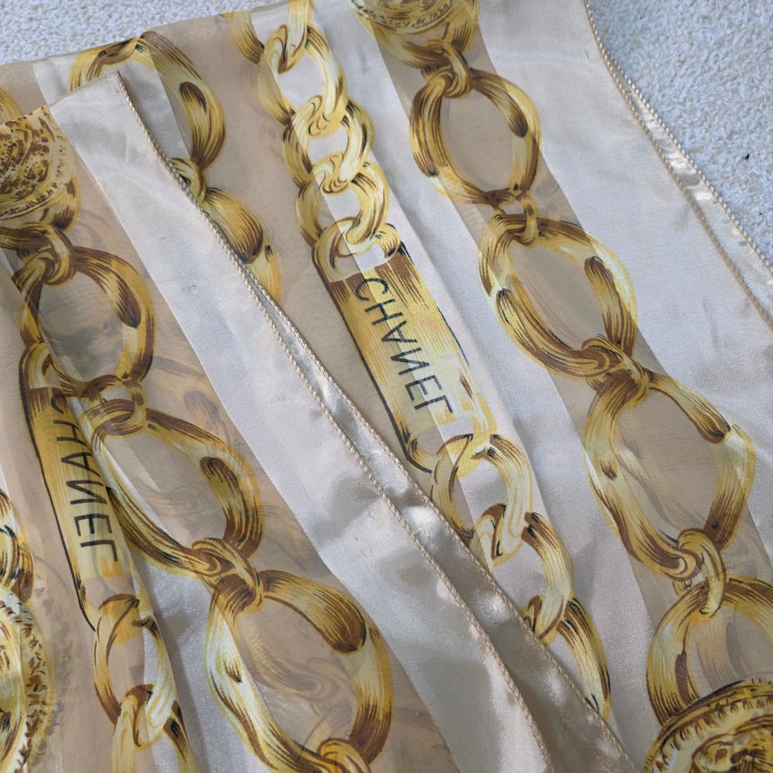 [F] 고급 로고 스카프 머플러(생활스크레치있음) 1222J 상품이미지2