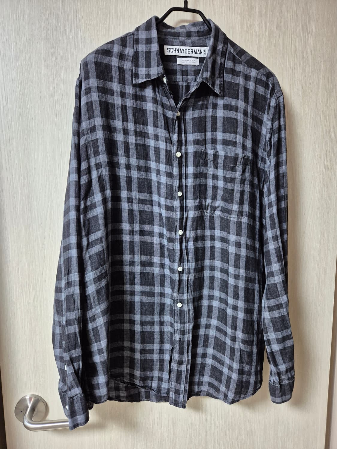 SCHNAYDERMANS 슈나이더만 린넨 체크 셔츠  상품이미지1