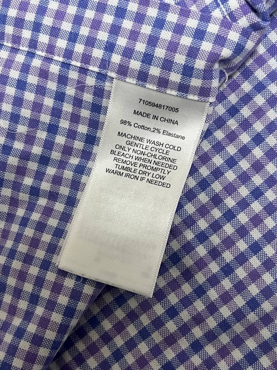 Polo 폴로 랄프로렌 블루 퍼플 깅엄 셔츠 상품이미지3