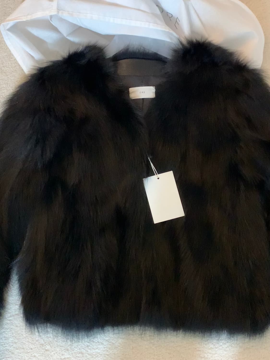 Ore 오어 Fox Fur Jacket Black 새상품 상품이미지6