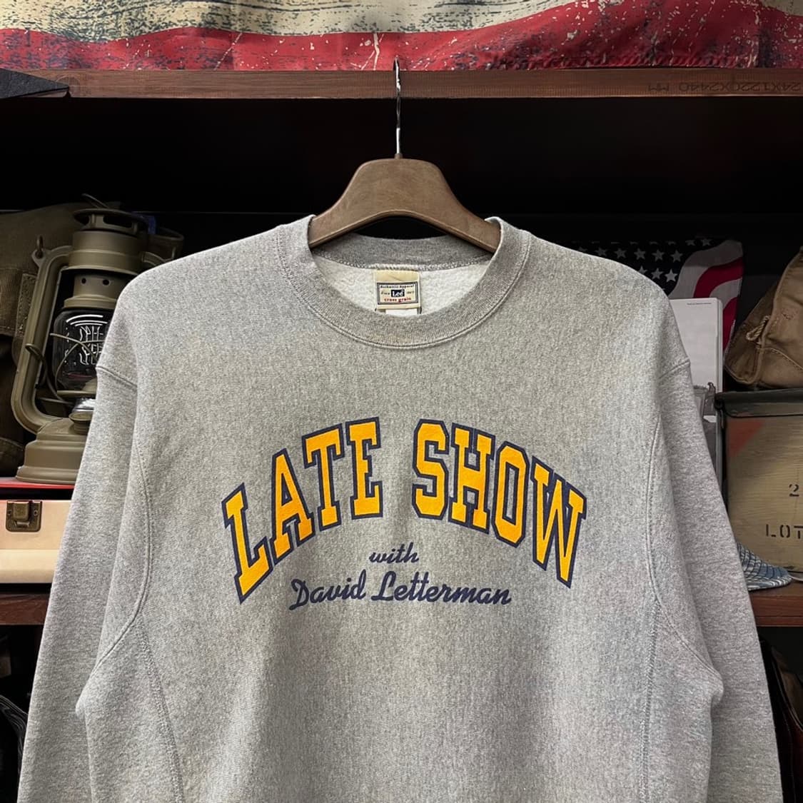 90s LEE 크로스 그레인 프린팅 리버스위브 스웻 맨투맨 N464 상품이미지3